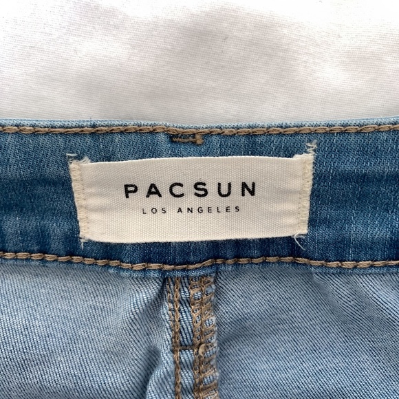 PacSun High Rise Denim Skinny Jeans Size 23 - Light Wash Blue - Picture 4 of 6